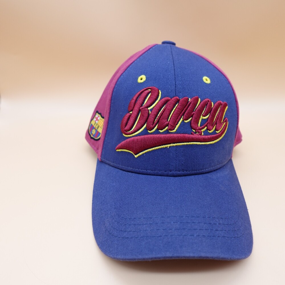 FC Barcelona Hat Cap Mens Soccer Futbol FCB Stretch Fit OSFA Blue Red Spain